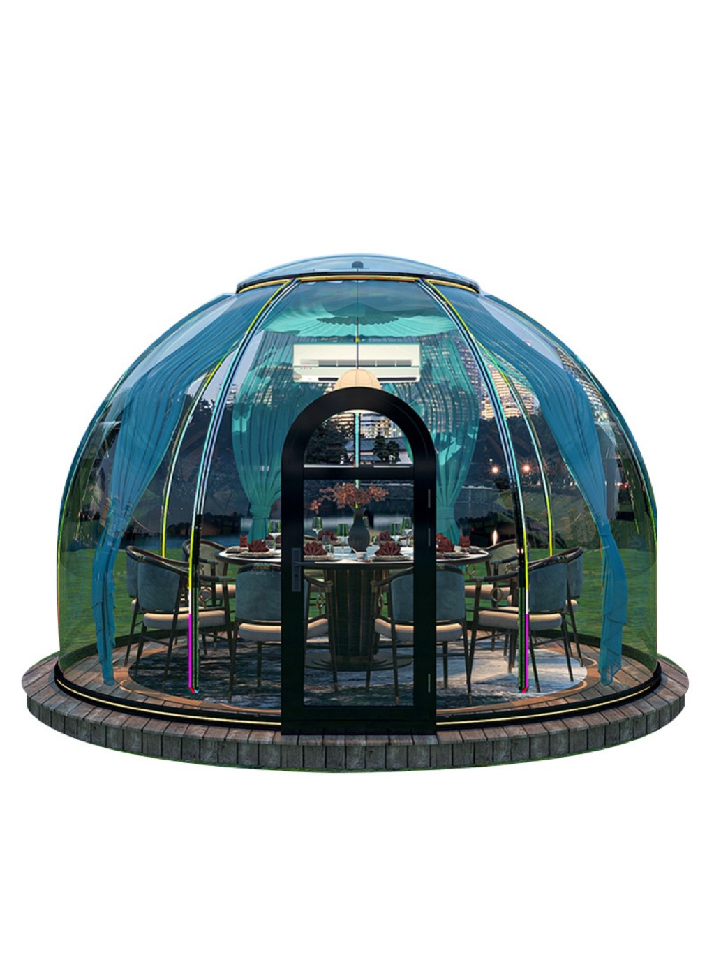 Outdoor Camping And Glamping - บ้านโดมใสทรงฟองอากาศ, เต็นท์แคมป์ปิ้งกลางแจ้ง, โครงสร้างแสดงผลแบบมองเห็นท้องฟ้าสำหรับจัดงานในสวน นิทรรศการ และกิจกรรมครอบครัว