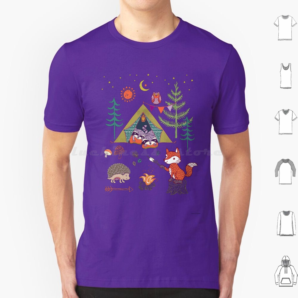Outdoor Camping For Kids - แคมป์เอาท์สัตว์ป่าเสื้อยืดชายหญิงเด็ก 6xl สัตว์ป่า สัตว์ ธรรมชาติ กลางแจ้ง