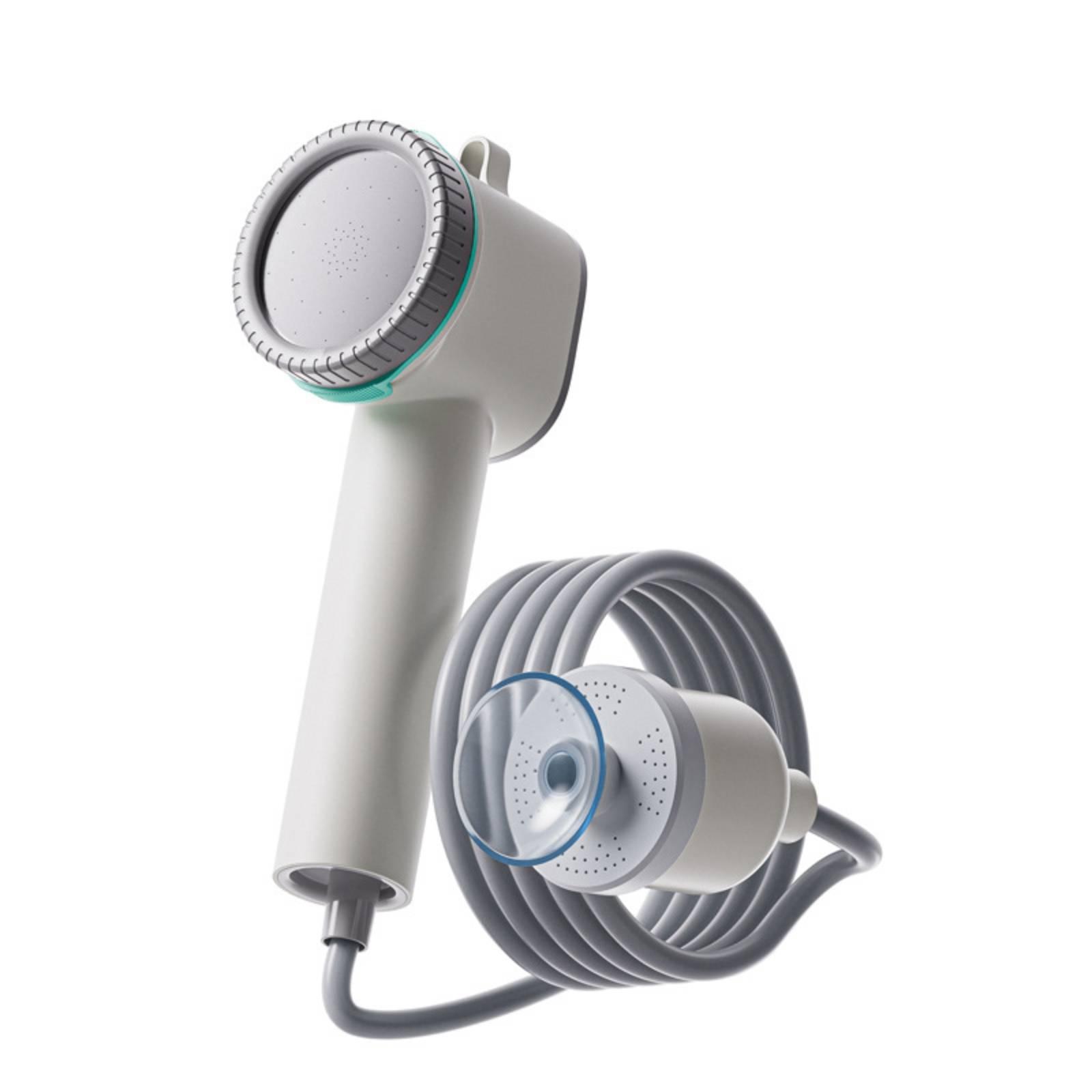 Portable Camping Shower - ชุดฝักบัวไฟฟ้าแบบพกพาพร้อมฐานยึดสุญญากาศ สำหรับใช้กลางแจ้ง สวน แคมป์ปิ้ง ล้างตัวที่ชายหาด สระว่ายน้ำ
