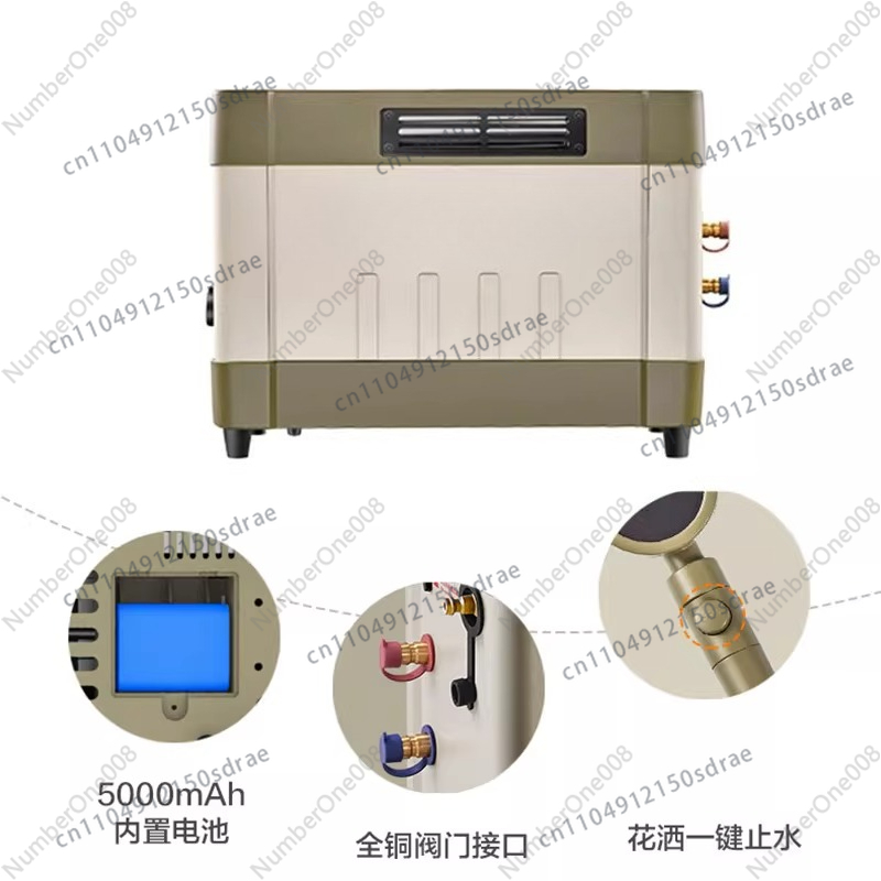 Outdoor Camping Hot Water Shower - เครื่องทำน้ำร้อนกลางแจ้งแบบพกพา อุณหภูมิคงที่ สำหรับอาบน้ำ แคมป์ปิ้ง ให้ความร้อนเร็ว เหมาะสำหรับการเดินทางและอาบน้ำด้วยตัวเอง