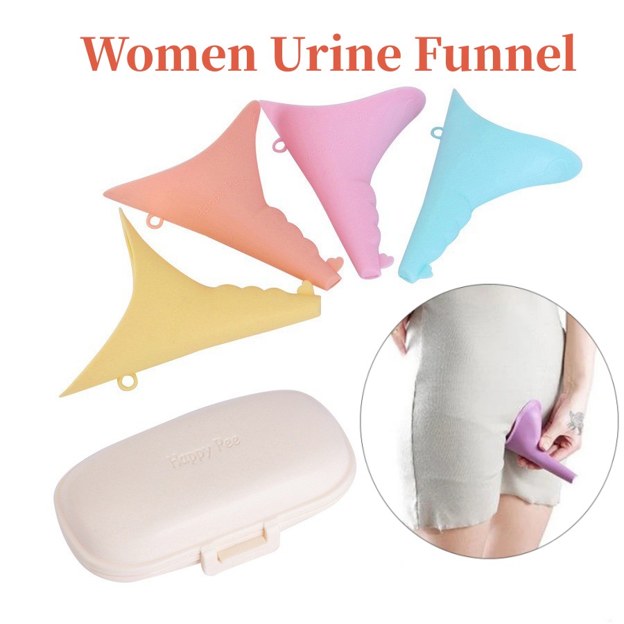 Outdoor Camping Urinal - กรวยปัสสาวะแบบพกพาสำหรับผู้หญิงอุปกรณ์กรวยยืนฉี่สำหรับผู้หญิงทำจากซิลิโคนสำหรับตั้งแคมป์กลางแจ้ง