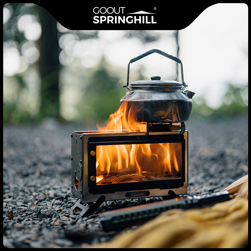 Outdoor Camping Fire Pit - เตาไฟพกพา Goout Springhill Mini สำหรับตั้งแคมป์กลางแจ้ง เตาเผาฟืนแบบพกพาขนาดกะทัดรัด
