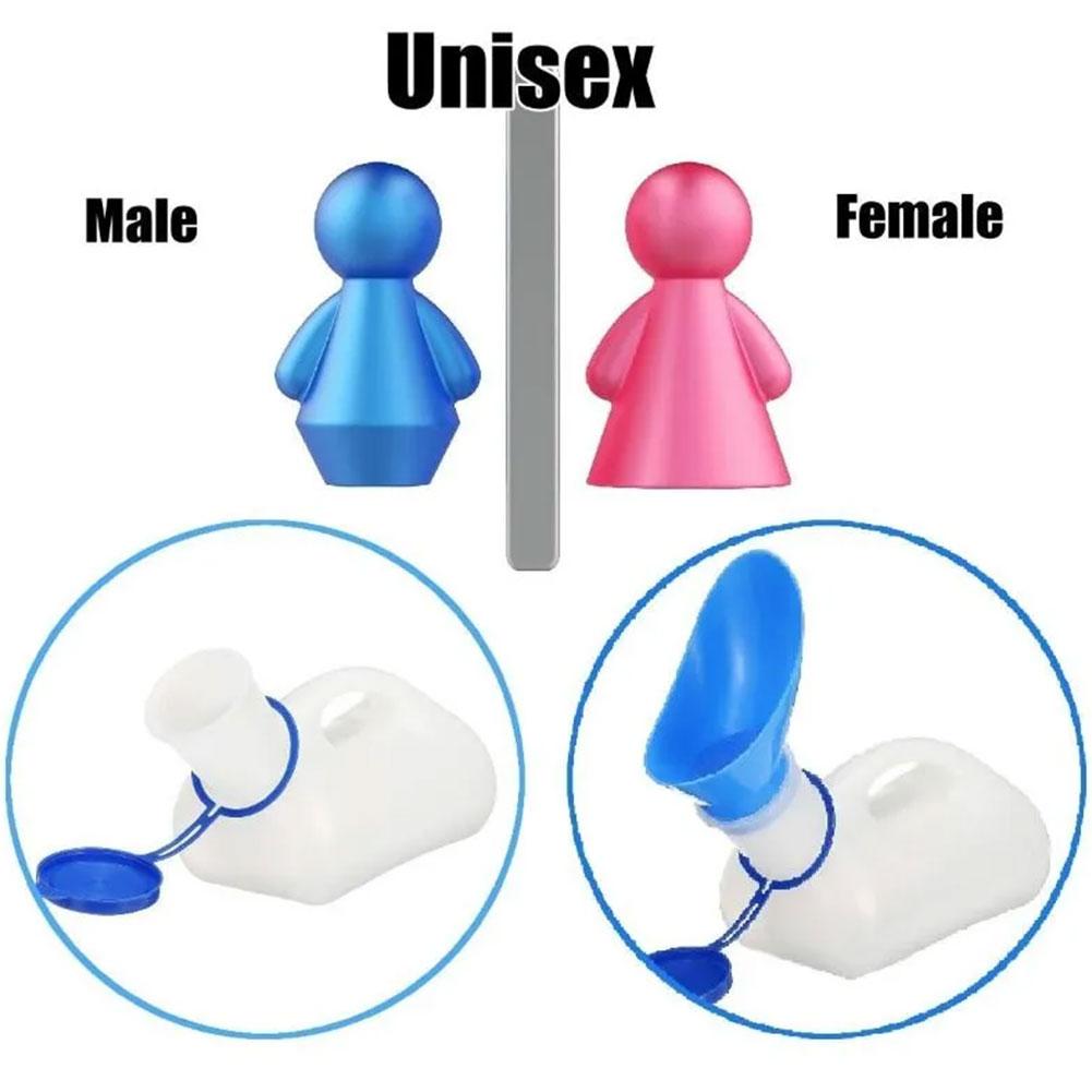 Outdoor Camping Urinal - กระโถนปัสสาวะแบบพกพาสำหรับผู้ชายและผู้หญิง - ป้องกันการรั่วซึม อุปกรณ์เสริมในรถยนต์สำหรับการเดินทาง แคมป์ปิ้ง กิจกรรมกลางแจ้ง