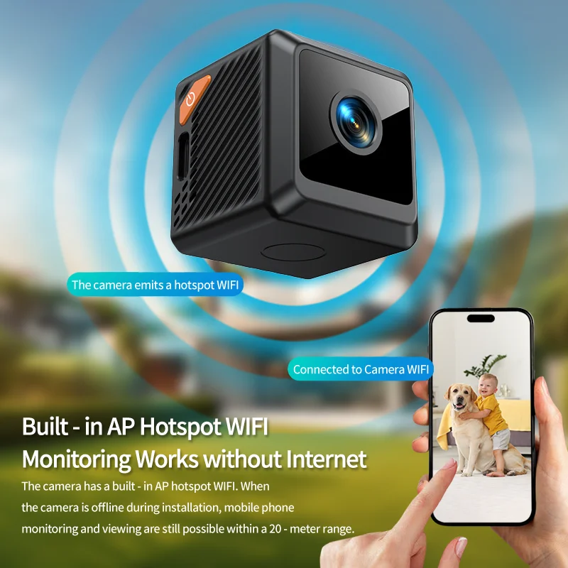 Outdoor Camping Videos - กล้องวงจรปิดขนาดเล็ก W02 1080P สำหรับป้องกันความปลอดภัยภายในบ้าน มองเห็นในเวลากลางคืน เหมาะสำหรับตั้งแคมป์กลางแจ้ง