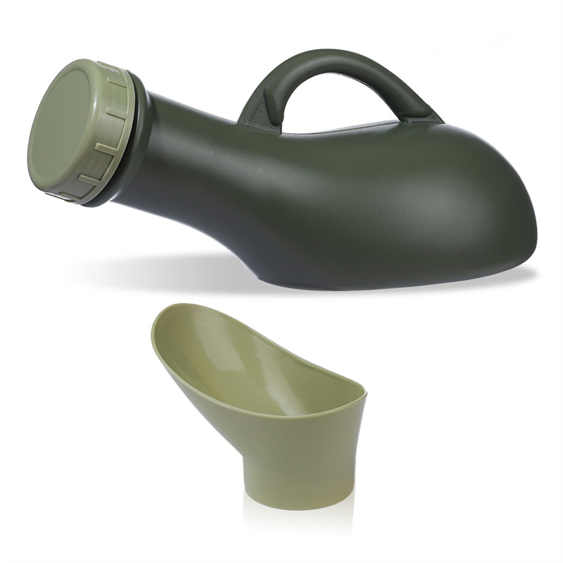 Outdoor Camping Urinal - ปัสสาวะแบบพกพา 1000ml รั่วไหลปัสสาวะพร้อมฝาปิด Anti-TIP มือถือไม่เต็มเต็ง Pee