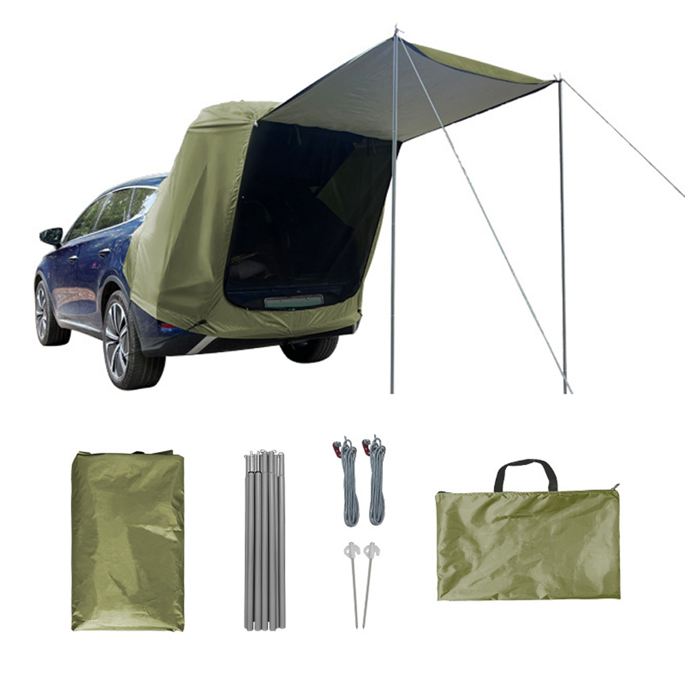 Outdoor Camping Canopy - เต็นท์กลางแจ้งรถด้านหลังเต็นท์Camping Picnic MPVด้านหลังเต็นท์Canopy SUVด้านหลังขยายเต็นท์Sunshine-Proof Rain-Proof SUVเต็นท์T