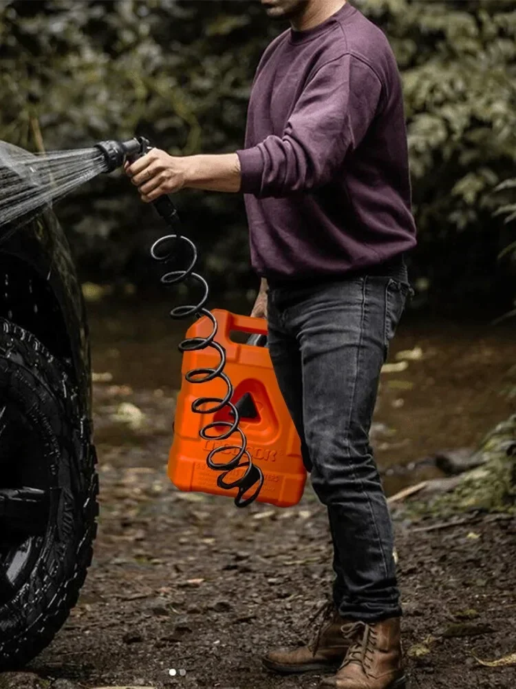 Outdoor Camping Hot Water Shower - ถังเก็บน้ำบนหลังคาแบบพกพาสำหรับกลางแจ้ง ถังน้ำแขวนข้างสำหรับอาบน้ำ แคมป์ปิ้ง ถังเก็บน้ำ PE สำหรับรถยนต์ออฟโรด