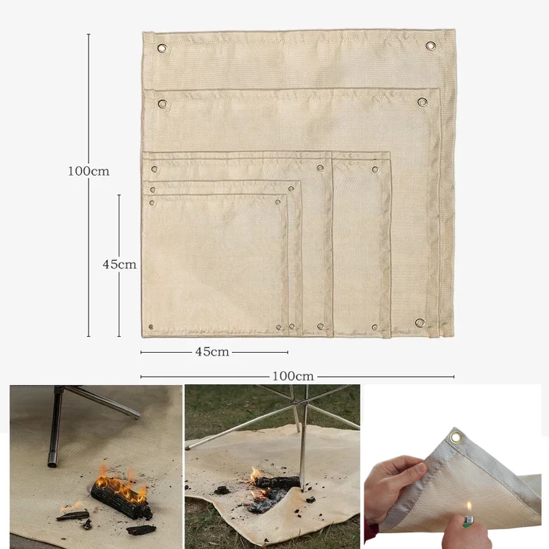 แผ่นรองกันไฟสำหรับตั้งแคมป์ ผ้ - Outdoor Camping Fire Pit บทวิจารณ์และราคา