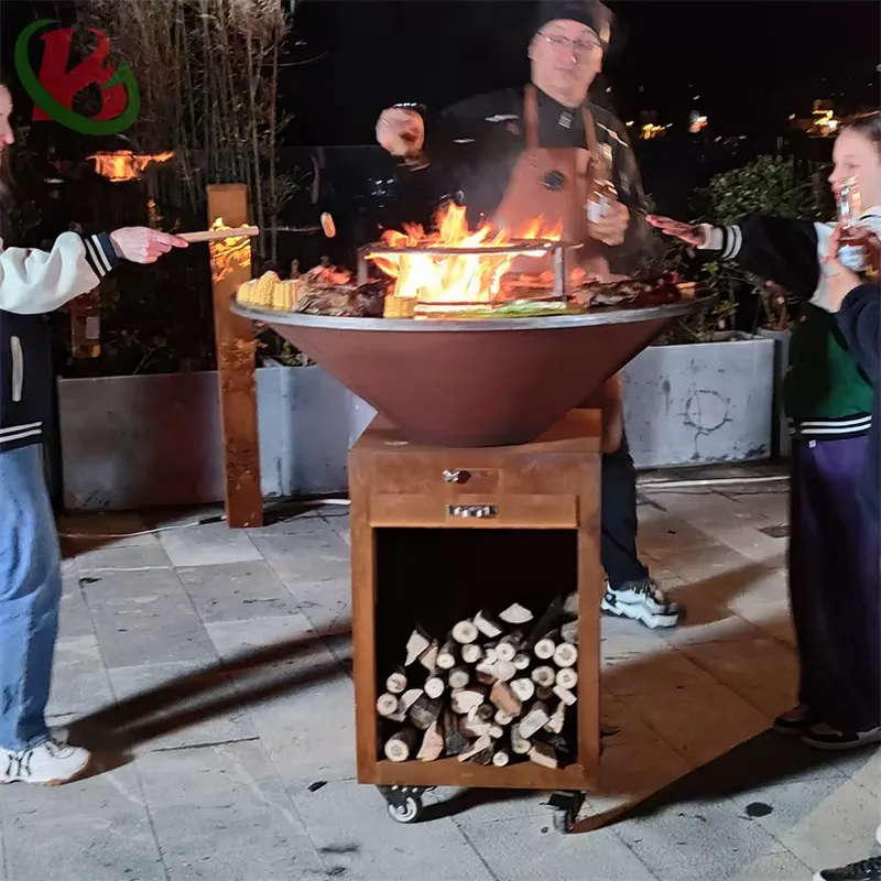 เตาบาร์บีคิวเหล็กคอร์เทนขนาด 8 - Outdoor Camping Fire Pit บทวิจารณ์และราคา