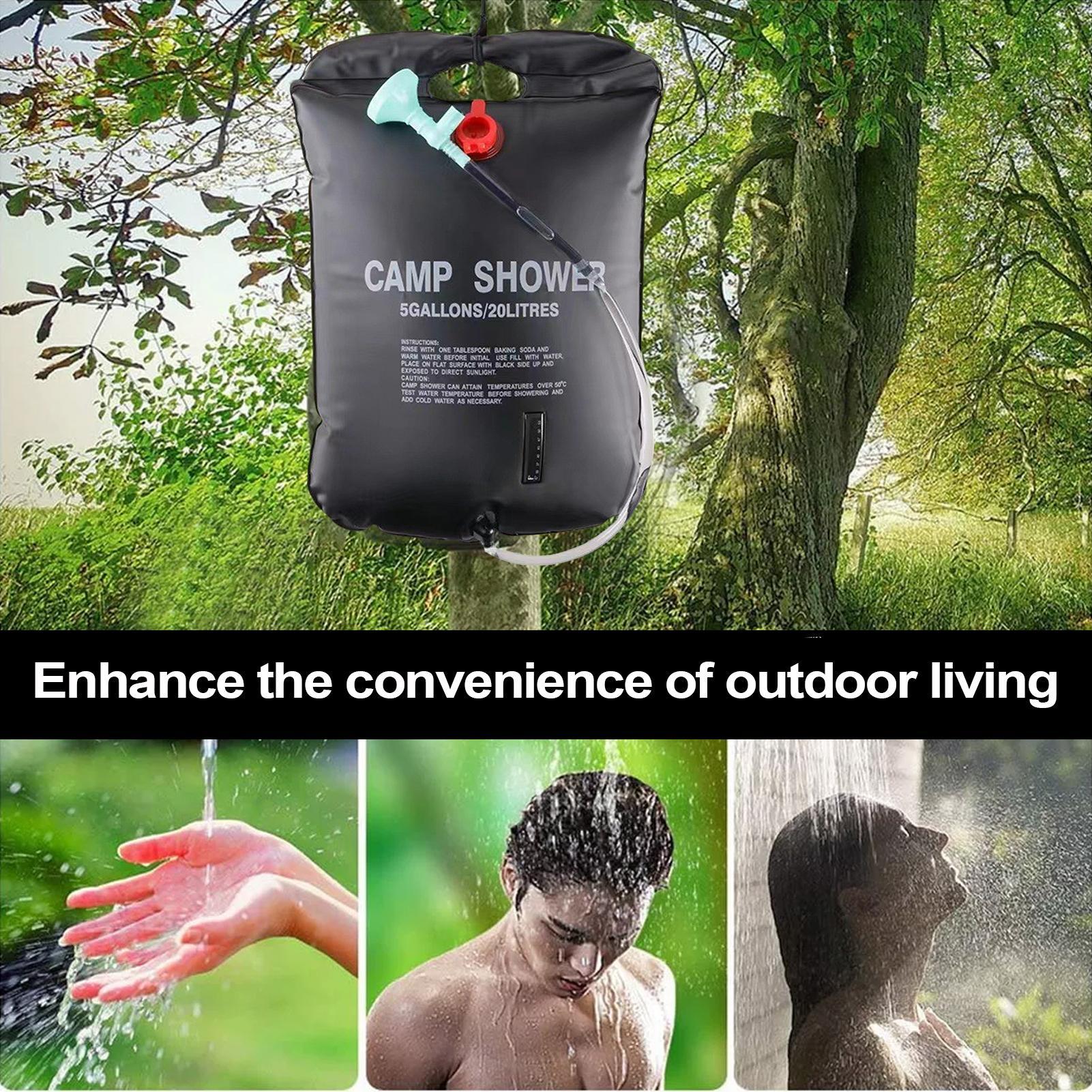 ถุงอาบน้ำกลางแจ้ง ถุงเก็บน้ำสำ - Outdoor Camping Hot Water Shower บทวิจารณ์และราคา