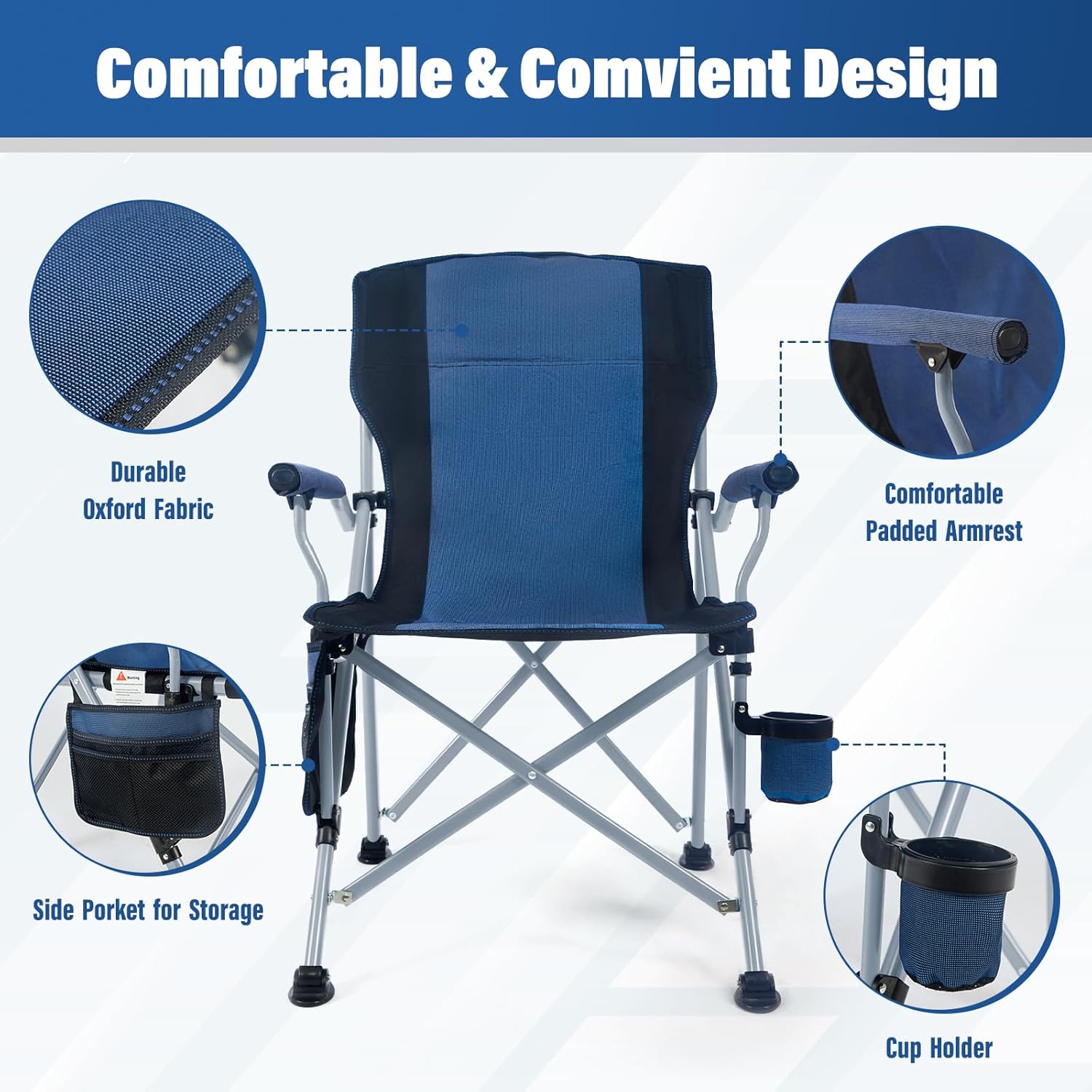 เก้าอี้พับสำหรับตั้งแคมป์ พกพา - Outdoor Camping Furniture บทวิจารณ์และราคา