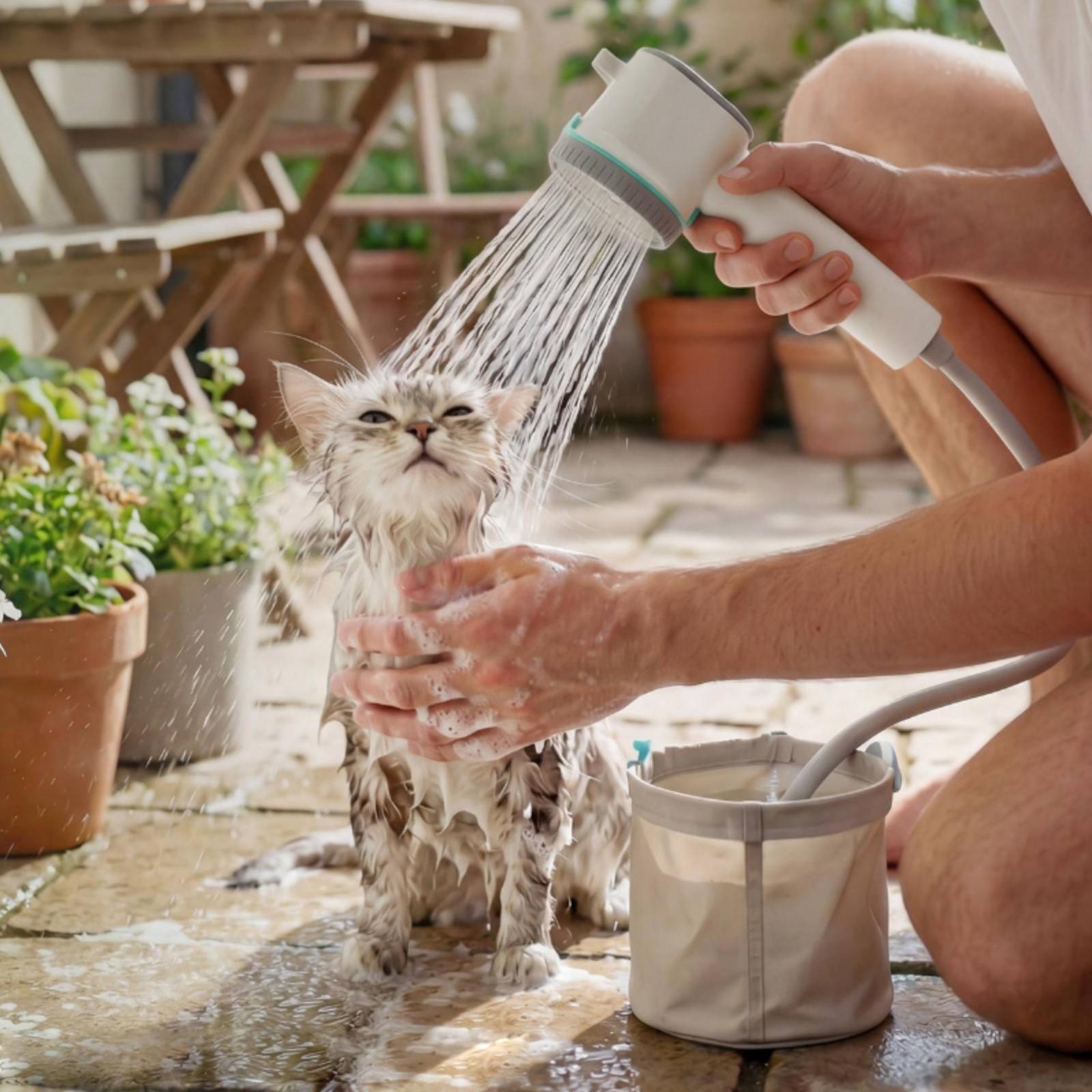 ชุดฝักบัวไฟฟ้าแบบพกพาพร้อมฐานย - Portable Camping Shower บทวิจารณ์และราคา