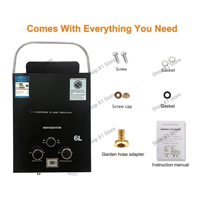 เครื่องทำน้ำอุ่น 6 ลิตร สำหรับ - Outdoor Camping Hot Water Shower บทวิจารณ์และราคา