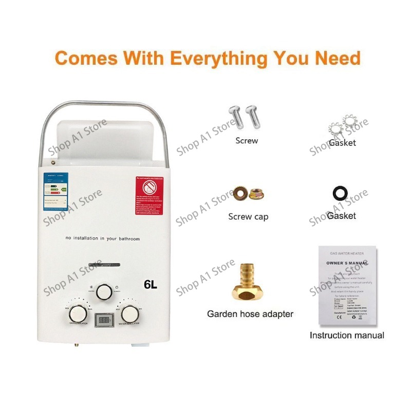 เครื่องทำน้ำอุ่น 6 ลิตร สำหรับ - Outdoor Camping Hot Water Shower บทวิจารณ์และราคา