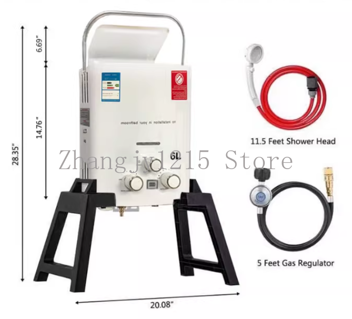 เครื่องทำน้ำอุ่นแก๊ส LPG แบบไม - Outdoor Camping Hot Water Shower บทวิจารณ์และราคา