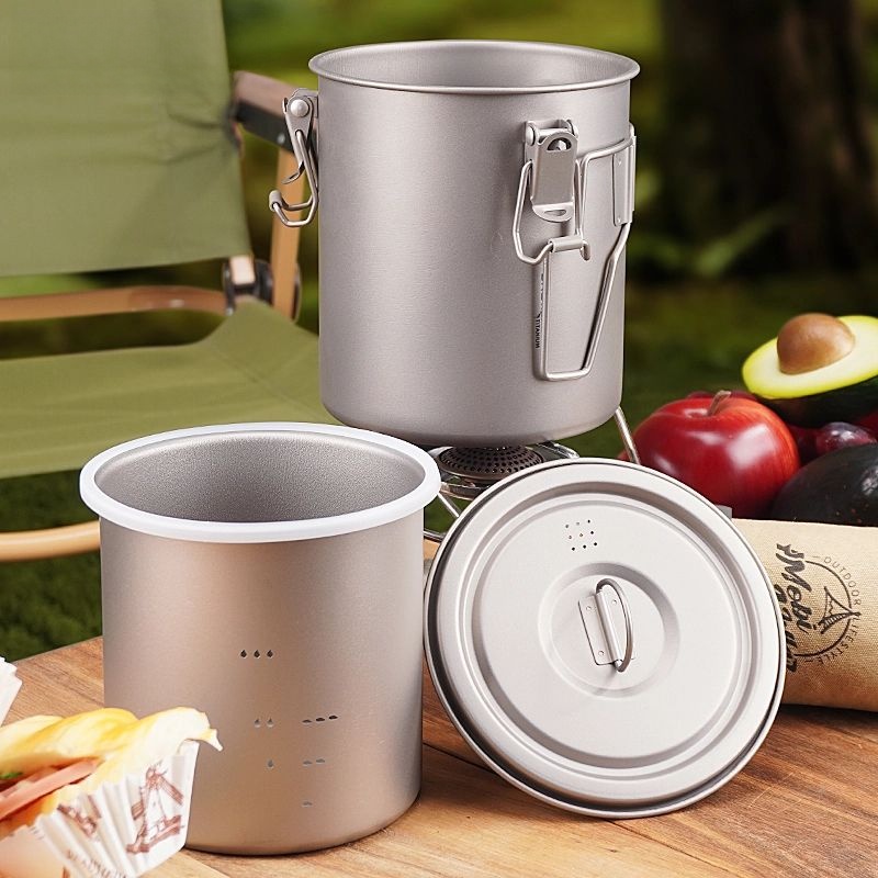 หม้อหุงข้าวไทเทเนียมบริสุทธิ์แ - Outdoor Camping Gear Brands บทวิจารณ์และราคา