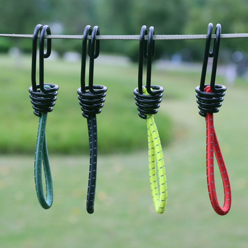 5 ชิ้นตะขอเชือกยางยืดหัวเข็มขั - Outdoor Camping Canopy บทวิจารณ์และราคา
