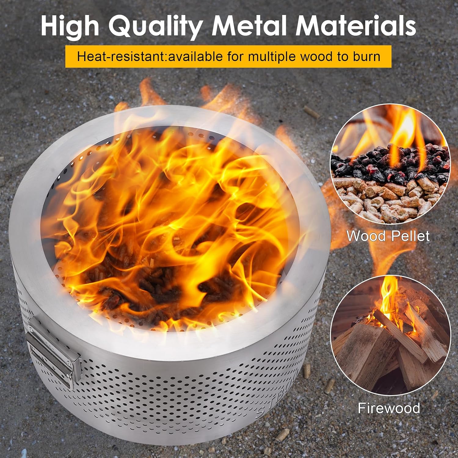 เตาผิงขนาดใหญ่ 20 นิ้ว - เตาผิ - Outdoor Camping Fire Pit บทวิจารณ์และราคา