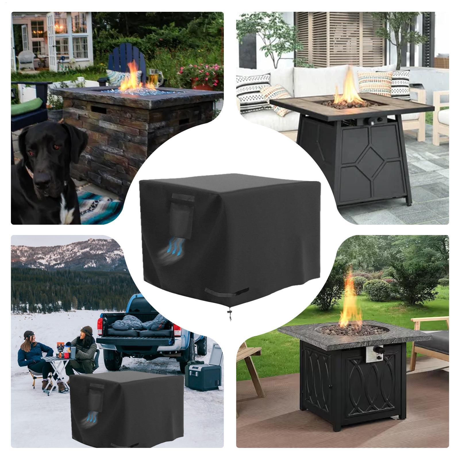 ผ้าคลุมเตาไฟทรงสี่เหลี่ยม ขนาด - Outdoor Camping Fire Pit บทวิจารณ์และราคา