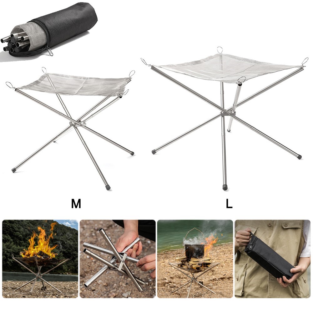 เตาย่างบาร์บีคิวกลางแจ้งพับได้ - Outdoor Camping Fire Pit บทวิจารณ์และราคา