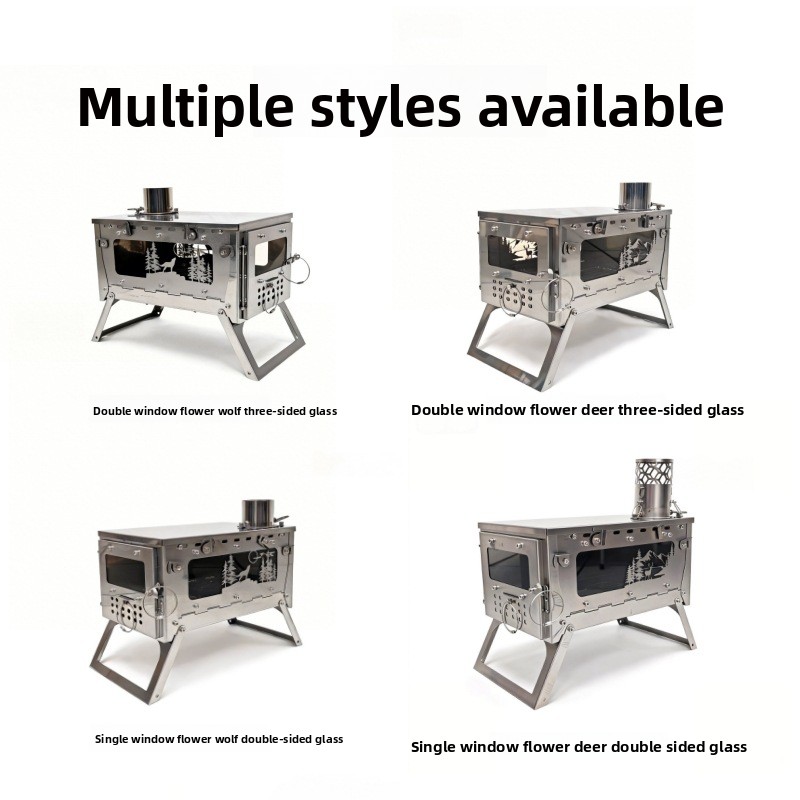 เตาไม้พับได้แบบพกพาทำจากสแตนเล - Outdoor Camping Fire Pit บทวิจารณ์และราคา