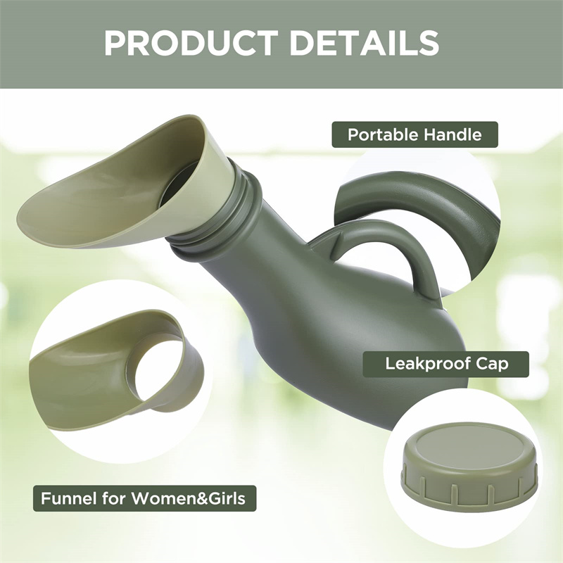 ปัสสาวะแบบพกพา 1000ml รั่วไหลป - Outdoor Camping Urinal บทวิจารณ์และราคา
