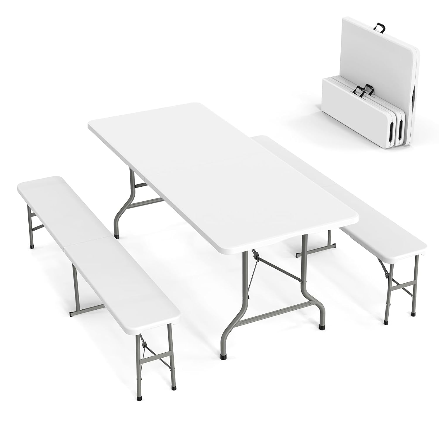 ชุดโต๊ะปิกนิกพร้อมม้านั่ง 2 ตั - Camping Outdoor Or Indoor บทวิจารณ์และราคา