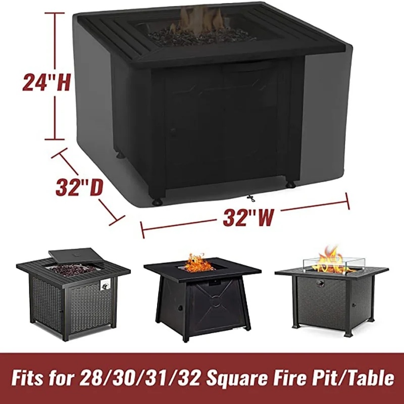 ฝาครอบหลุมไฟสี่เหลี่ยมกันน้ําพ - Outdoor Camping Fire Pit บทวิจารณ์และราคา