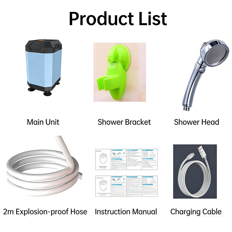 ฝักบัวพกพาสำหรับตั้งแคมป์กลางแ - Portable Camping Shower บทวิจารณ์และราคา