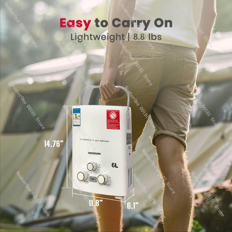 เครื่องทำน้ำอุ่นแก๊ส LPG แบบไม - Outdoor Camping Hot Water Shower บทวิจารณ์และราคา