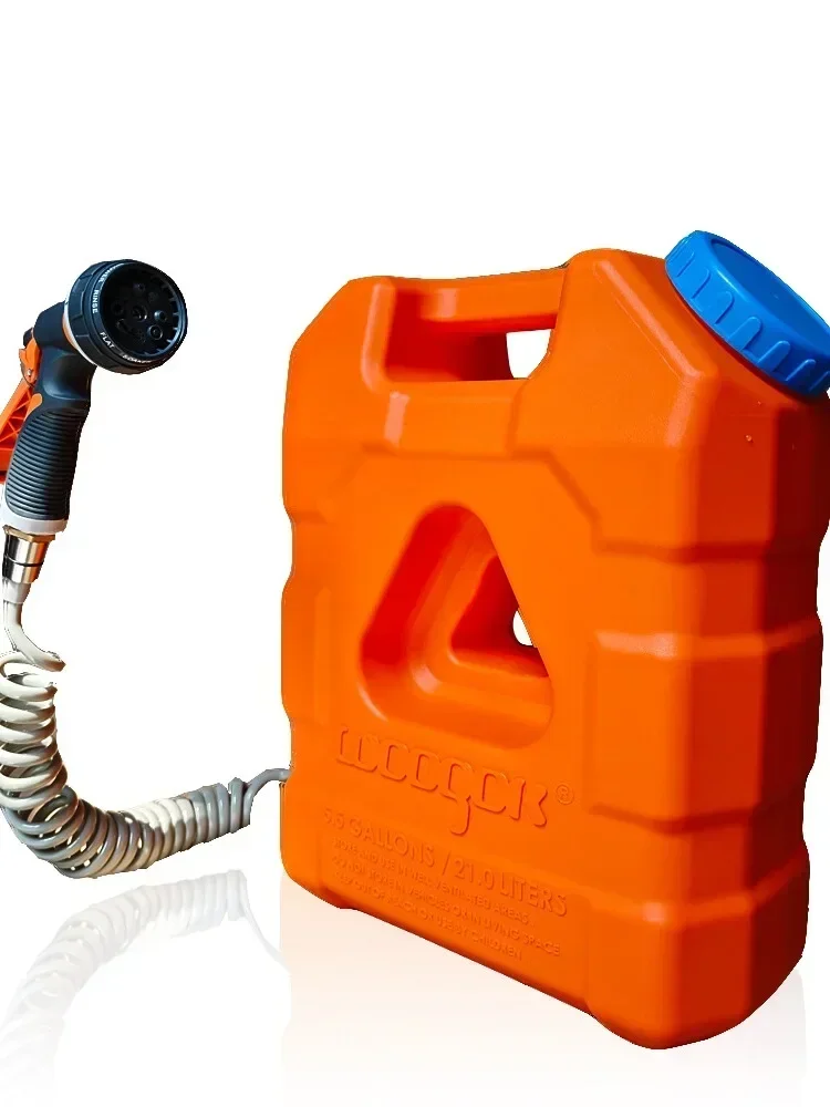 ถังเก็บน้ำบนหลังคาแบบพกพาสำหรั - Outdoor Camping Hot Water Shower บทวิจารณ์และราคา
