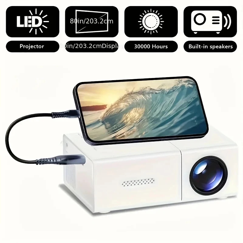 โปรเจคเตอร์ LED ขนาดเล็ก 1080P - Outdoor Camping Videos บทวิจารณ์และราคา