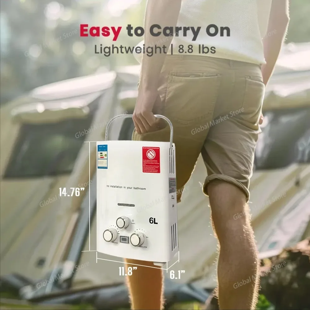 เครื่องทำน้ำอุ่นแก๊ส LPG แบบไม - Outdoor Camping Hot Water Shower บทวิจารณ์และราคา