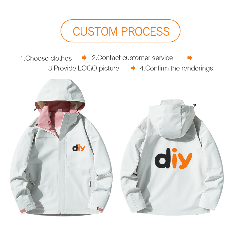 เสื้อแจ็กเก็ตกันน้ำสำหรับผู้ชา - Outdoor Camping Logo บทวิจารณ์และราคา